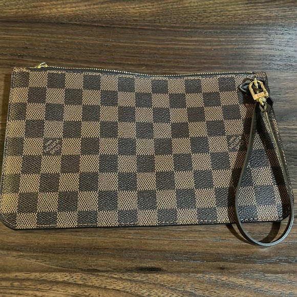 Louis Vuitton Neverfull Gm Pouch Only Brown Monogram Canvas Wristlet - Picture 1 of 5